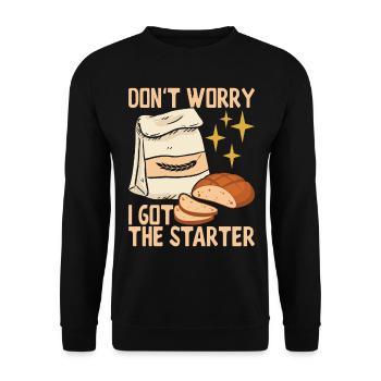 Bäcker Bäckerei Backen - Unisex Pullover - Schwarz - Vorne - Alina (178cm) & Michal (187cm)