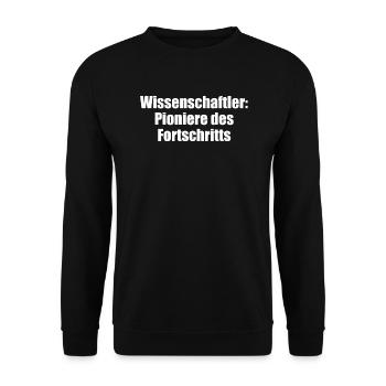 Wissenschaft - Wissenschaftler: Pioniere des - Unisex Pullover - Schwarz - Vorne - Alina (178cm) & Michal (187cm)