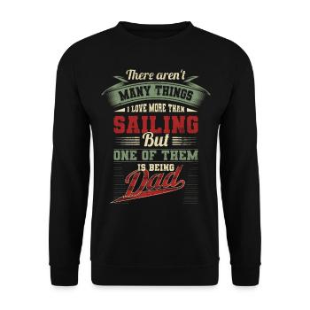 Father's Day Sailboats Daddy Daddy Birthday Gift - Unisex Sweatshirt - black - Front - Alina (178cm) & Michal (187cm)