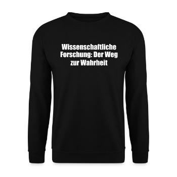 Wissenschaft - Wissenschaftliche Forschung: Der - Unisex Pullover - Schwarz - Vorne - Alina (178cm) & Michal (187cm)