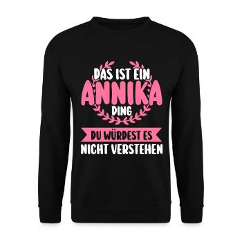 Annika - Unisex Pullover - Schwarz - Vorne - Alina (178cm) & Michal (187cm)