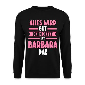 Barbara - Unisex Pullover - Schwarz - Vorne - Alina (178cm) & Michal (187cm)