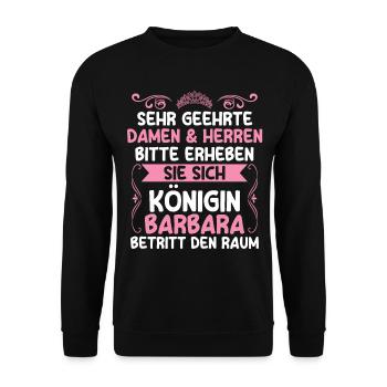 Barbara - Unisex Pullover - Schwarz - Vorne - Alina (178cm) & Michal (187cm)
