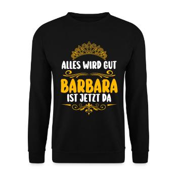 Barbara - Unisex Pullover - Schwarz - Vorne - Alina (178cm) & Michal (187cm)