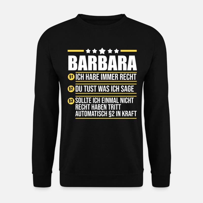 Barbara - Unisex Pullover - Schwarz