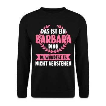 Barbara - Unisex Pullover - Schwarz - Vorne - Alina (178cm) & Michal (187cm)