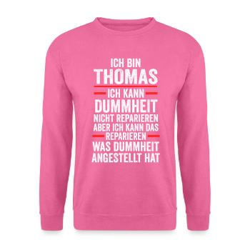 Thomas - Unisex Pullover - Pink - Vorne