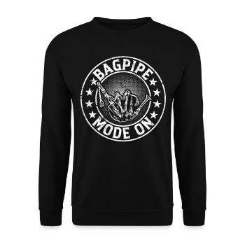 Mode cornemuse sur Bagpiping Bagpipe Player - Sweat-shirt Unisexe - noir - Devant - Alina (178cm) & Michal (187cm)