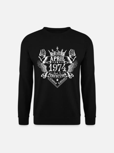 April 1974 | April 1974 Jubiläum 1974 - Unisex Pullover - Schwarz