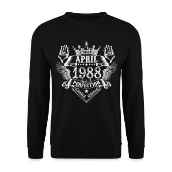 April 1988 | April 1988 anniversary 1988 - Unisex Sweatshirt - black - Front - Alina (178cm) & Michal (187cm)