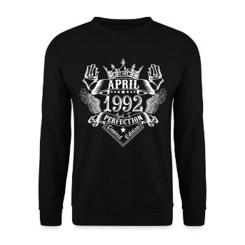 April 1992 | April 1992 anniversary 1992 - Unisex Sweatshirt - black - Front - Alina (178cm) & Michal (187cm)
