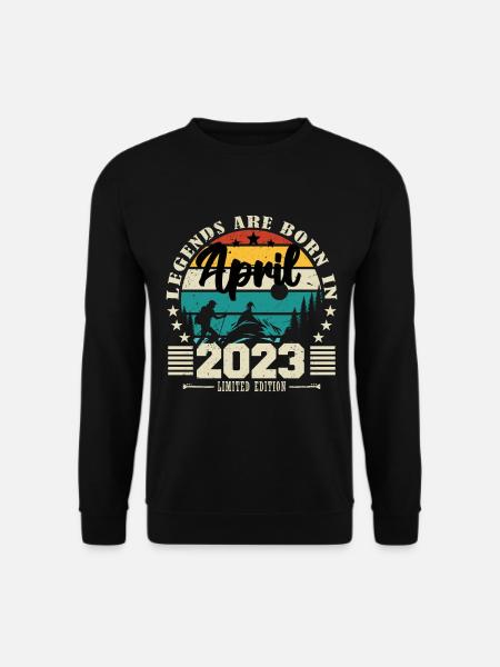 Avril 2023 Cadeau d'anniversaire avril 2023. April - Sweat-shirt Unisexe - noir