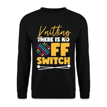 Tricoter Tricoter Tricoter Il y a - Sweat-shirt Unisexe - noir - Devant - Alina (178cm) & Michal (187cm)