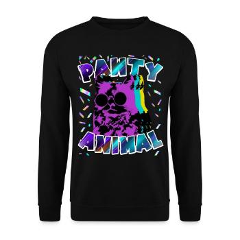 Pawty Animal Creepy Katze Spielzeug Geburtstag - Unisex Pullover - Schwarz - Vorne - Alina (178cm) & Michal (187cm)