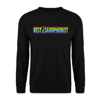 Meilleur saxophoniste saxophoniste amateur de musique Saxophones - Sweat-shirt Unisexe - noir - Devant - Alina (178cm) & Michal (187cm)
