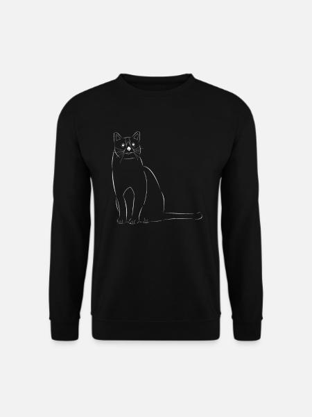 Cat drawn - Unisex Sweatshirt - black