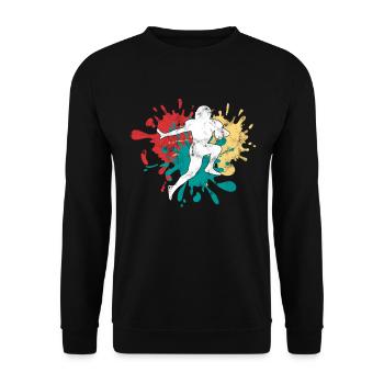 American Football - Unisex Pullover - Schwarz - Vorne - Alina (178cm) & Michal (187cm)