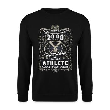 Vintage 2000 Baseball Cadeau d’anniversaire Hobby - Sweat-shirt Unisexe - noir - Devant - Alina (178cm) & Michal (187cm)