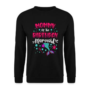 Maman d’anniversaire Mermaid Amant Maman - Sweat-shirt Unisexe - noir - Devant - Alina (178cm) & Michal (187cm)