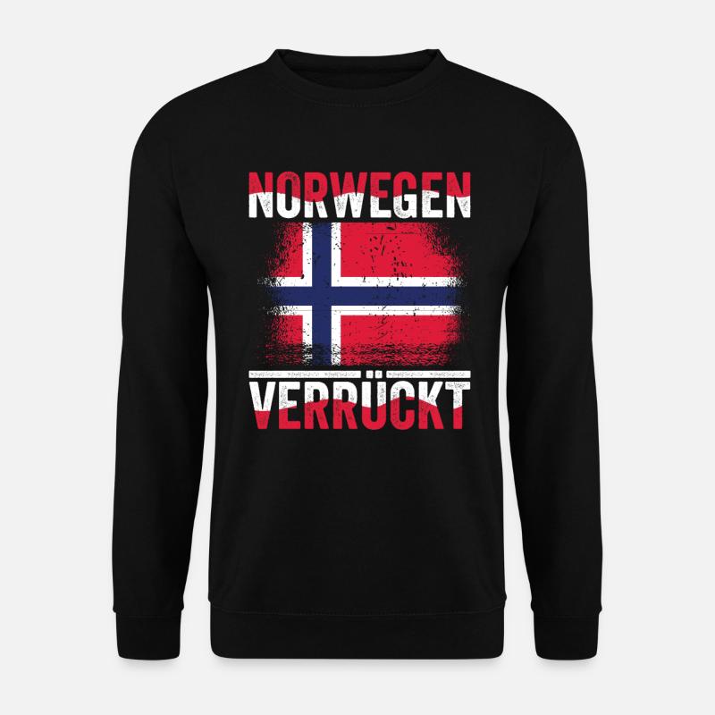 Norwegen Verrückt - Unisex Pullover - Schwarz