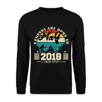 May 2018 Birthday gift May 2018. May 2018. - Unisex Sweatshirt - black - Front - Alina (178cm) & Michal (187cm)
