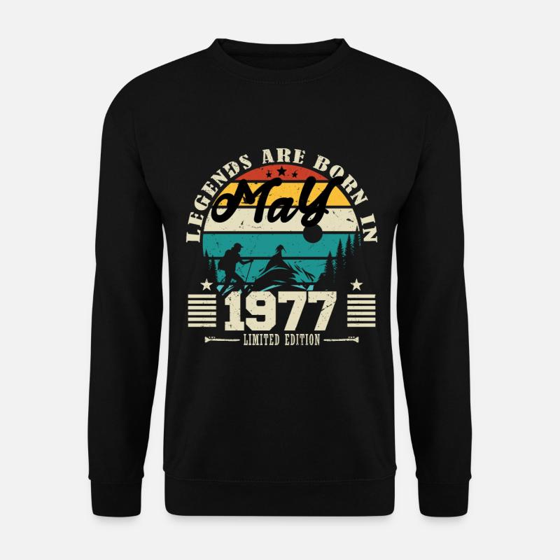 Mai 1977 Geburtstagsgeschenk Mai 1977. Mai 1977. - Unisex Pullover - Schwarz