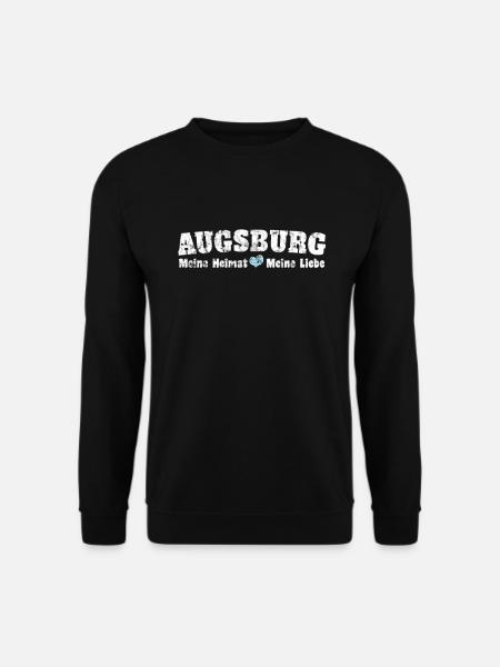 Augsburg Bavarian Meine Heimat meine Liebe Herz - Unisex Pullover - Schwarz