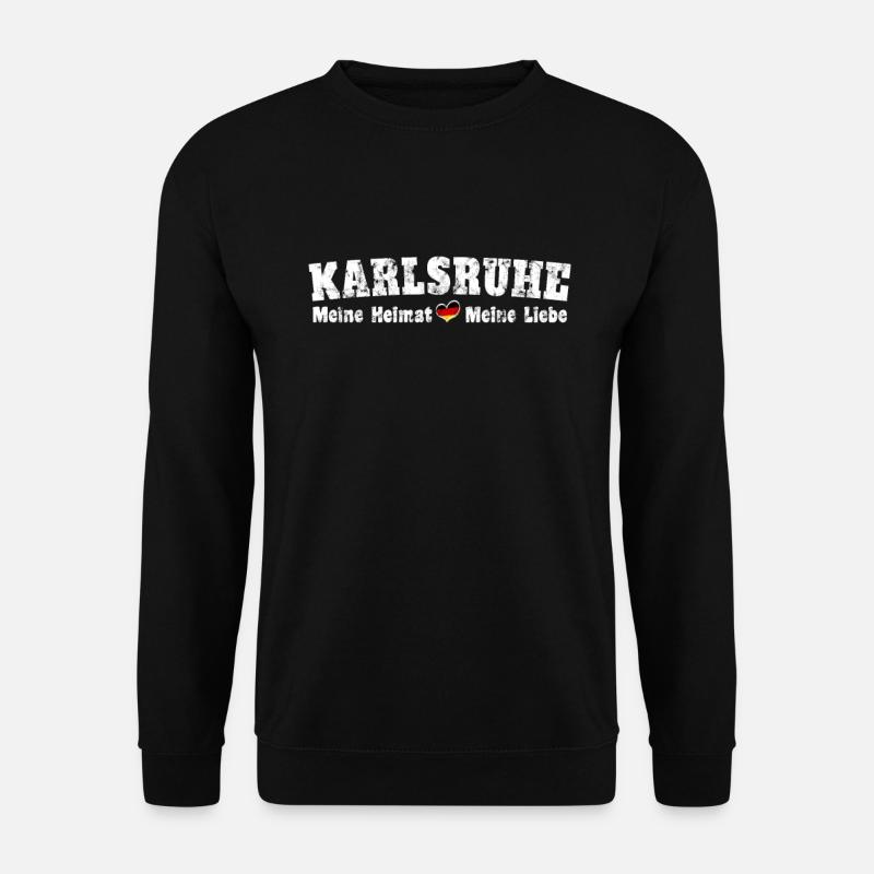 Karlsruhe Meine Heimat meine Liebe Herz - Unisex Pullover - Schwarz