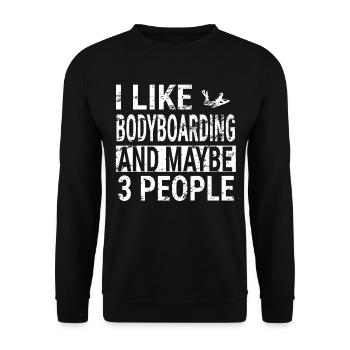 Bodyboard Water Sports Bodyboarding Surfers - Unisex Sweatshirt - black - Front - Alina (178cm) & Michal (187cm)