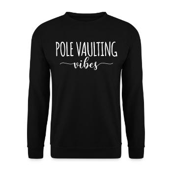 Ambiance amusante de saut à la perche pour les athlètes de saut à la perche - Sweat-shirt Unisexe - noir - Devant - Alina (178cm) & Michal (187cm)
