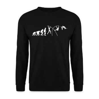 Évolution amusante du saut à la perche pour le saut à la perche Athle - Sweat-shirt Unisexe - noir - Devant - Alina (178cm) & Michal (187cm)
