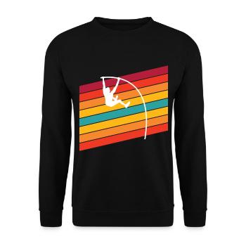 Retro Pole Vault For Pole Vault Athletes - Unisex Sweatshirt - black - Front - Alina (178cm) & Michal (187cm)
