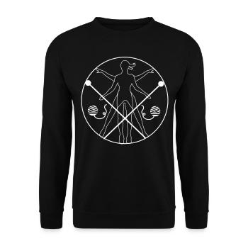 Tricoter Tricoter Tricoter - Sweat-shirt Unisexe - noir - Devant - Alina (178cm) & Michal (187cm)