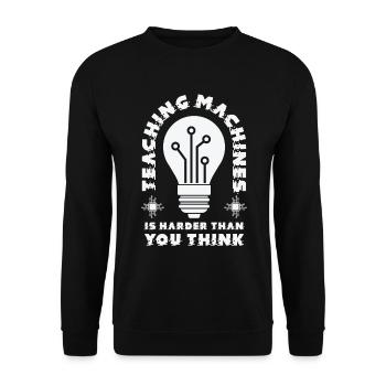 Lehre Maschinelles Lernen Künstliche Intelligenz - Unisex Pullover - Schwarz - Vorne - Alina (178cm) & Michal (187cm)