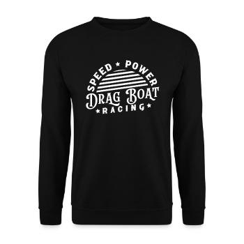 Drag Boat Racing Racer Speed Motor Boat Driver - Unisex Sweatshirt - black - Front - Alina (178cm) & Michal (187cm)
