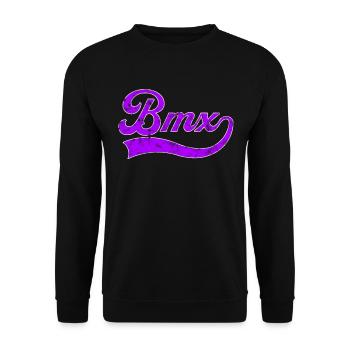 Bmx Schriftzug - Unisex Pullover - Schwarz - Vorne - Alina (178cm) & Michal (187cm)