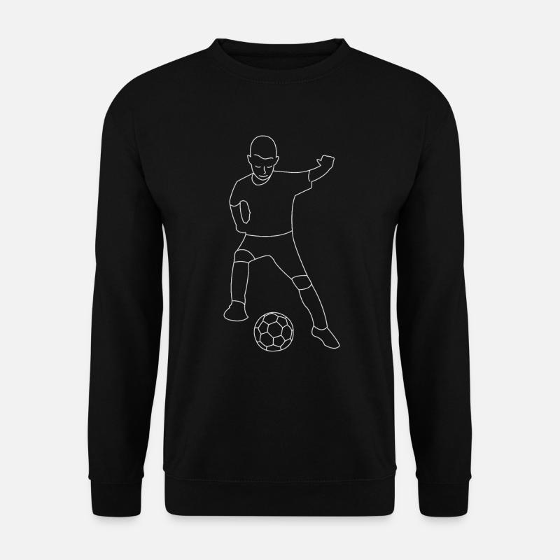 Fußball Junge gezeichnet - Unisex Pullover - Schwarz