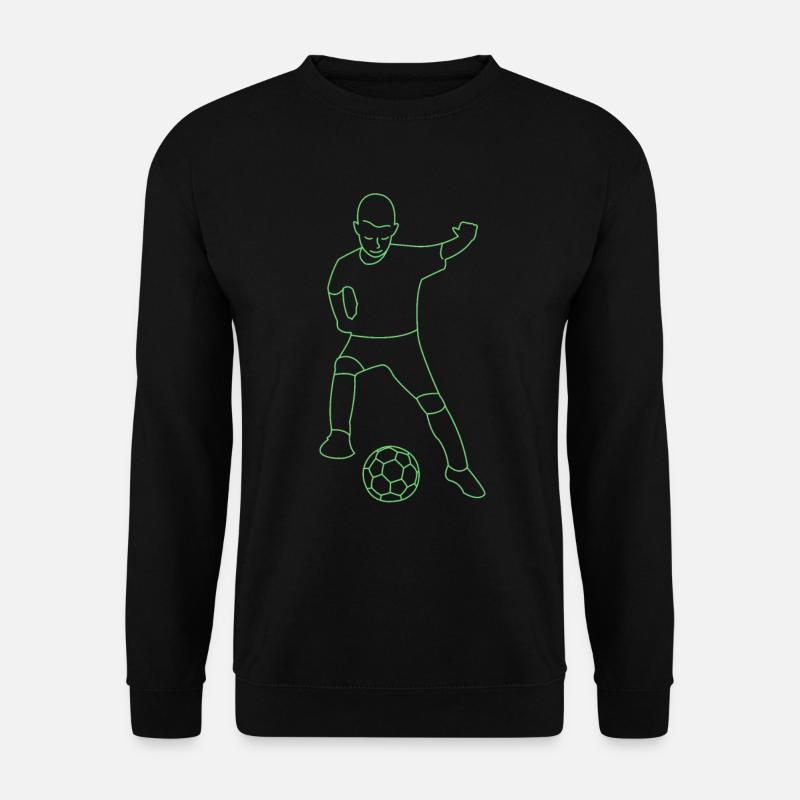 Fußball Junge gezeichnet - Unisex Pullover - Schwarz