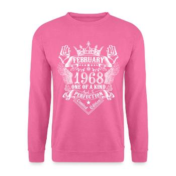 Février 1968 anniversaire Février 1968 Février - Sweat-shirt Unisexe - rose - Devant