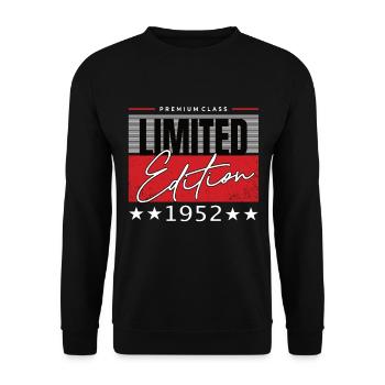 Limited Edition 1952 - Unisex Pullover - Schwarz - Vorne - Alina (178cm) & Michal (187cm)