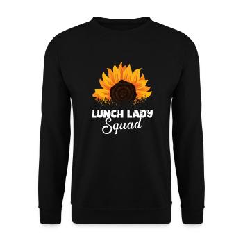Lunch Lady Squad Cafeteria Canteen - Unisex Sweatshirt - black - Front - Alina (178cm) & Michal (187cm)