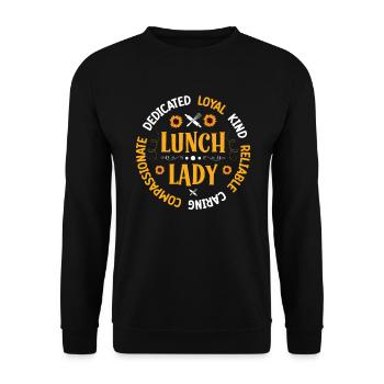 Lunch Lady Squad Cafeteria School Canteen - Unisex Sweatshirt - black - Front - Alina (178cm) & Michal (187cm)