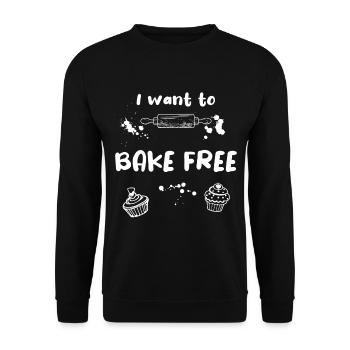 I Wand To Bake Free Baking Kitchen - Sweat-shirt Unisexe - noir - Devant - Alina (178cm) & Michal (187cm)