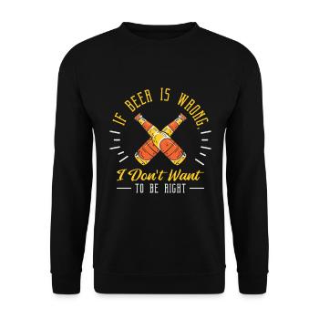 Bierliebhaber Brauerei Trinker Lustig Trinkend - Unisex Pullover - Schwarz - Vorne - Alina (178cm) & Michal (187cm)