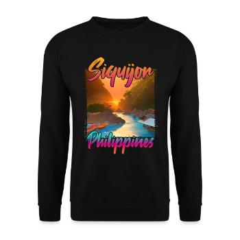 Siquijor Sunset - Unisex Sweatshirt - black - Front - Alina (178cm) & Michal (187cm)