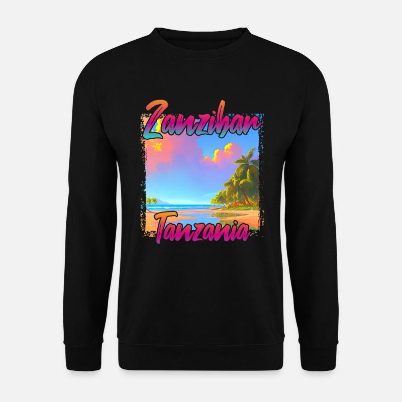 Coucher de soleil à Zanzibar, Tanzanie - Sweat-shirt Unisexe - noir