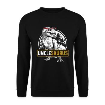 Unclesaurus T rex Dinosaure Oncle Famille Saurus - Sweat-shirt Unisexe - noir - Devant - Alina (178cm) & Michal (187cm)