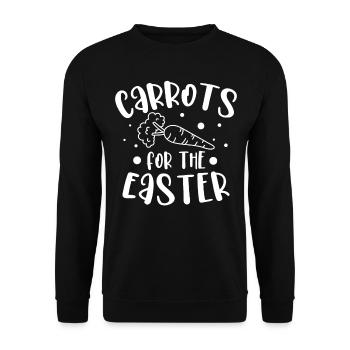 Carrots for Easter rabbit - Unisex Sweatshirt - black - Front - Alina (178cm) & Michal (187cm)