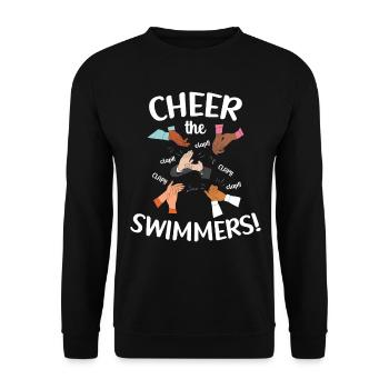The swimmers cheer hands clap pool sports - Unisex Sweatshirt - black - Front - Alina (178cm) & Michal (187cm)