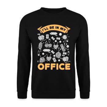 Tricoter Tricoter Je serai dans mon - Sweat-shirt Unisexe - noir - Devant - Alina (178cm) & Michal (187cm)